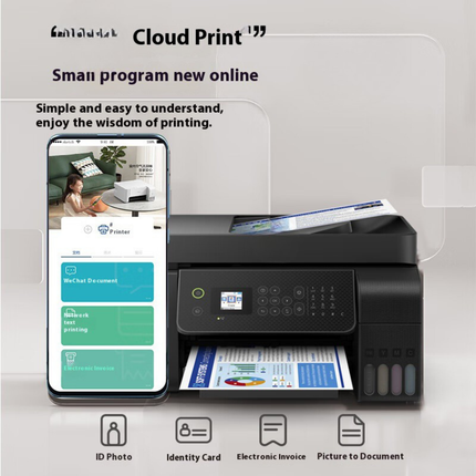 Multifunction Color Inkjet Printer WiFi Enabled with Copy Scan Fax and USB Connectivity