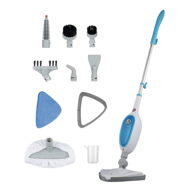 Electric 11-in-1 Steam Mop with Detachable Handheld Steamer for Floors and Home Surfaces