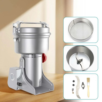 1900W Electric Grain Grinder with 800g Capacity Stainless Steel Spice Powder Machine