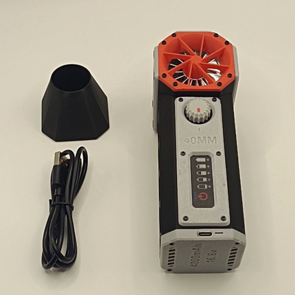 Compact Mini Duct Fan 500G Thrust USB Rechargeable High Speed Air Blower for Keyboard & Electronics Cleaning