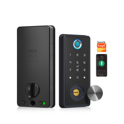 Electronic Fingerprint Door Lock with App Control, RFID Card, Password and Key Access