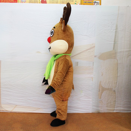Adult Christmas Animal Mascot Costume with Cooling Fan Unisex Party Character Outfit