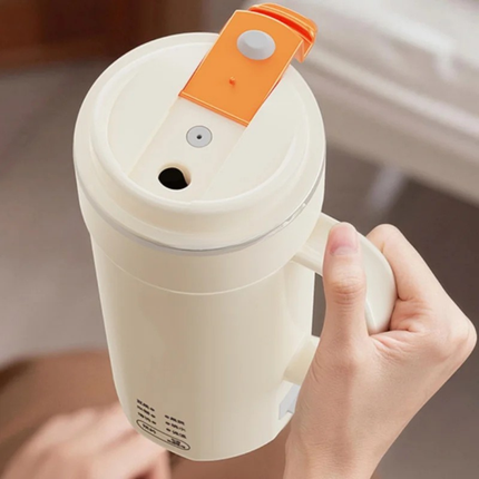 Portable Heated Blender Cup 1500ml Soy Milk Maker with Stainless Steel Container