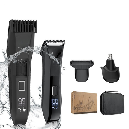Cordless Men’s Hair Trimmer Electric Grooming Kit Adjustable Length Stainless Steel Blade