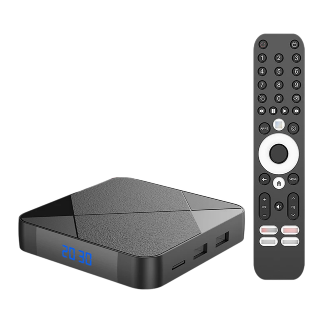 Smart Android TV Box 4K Streaming Media Player with Dual Band WiFi, 4GB RAM and Voice Remote