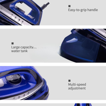 Portable 2400W Household Steam Iron with Ceramic Soleplate and 1.2L Large Capacity Tank