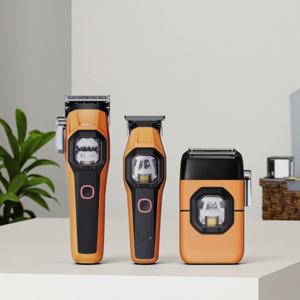 Electric Shaver Trimmer Set Dual Floating Heads 13000RPM USB Rechargeable IPX6 LCD Display