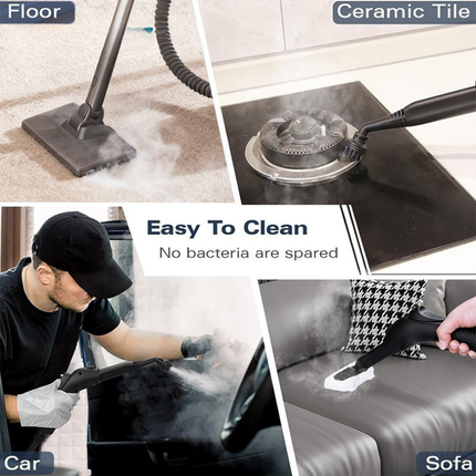Portable Steam Cleaner with 1.5L Water Capacity and 5 Bar Pressure for Home Cleaning