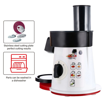 Multifunction 6-in-1 Electric Vegetable Cutter, Slicer & Food Chopper for Home Use