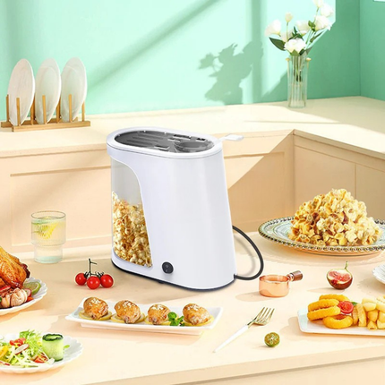 1200W Household Hot Air Popcorn Maker, Compact Electric Kitchen Appliance