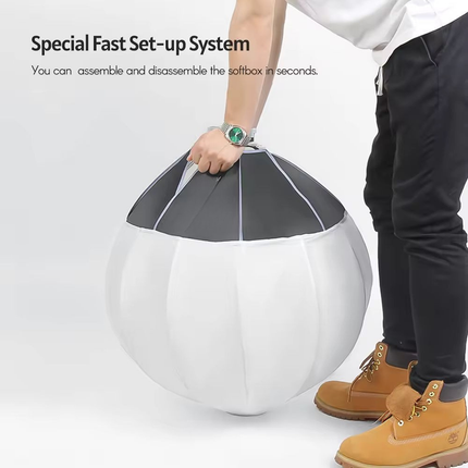 55cm Collapsible Round Lantern Softbox with Bowens Mount for Studio and Video Lighting