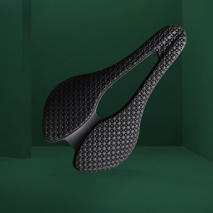 Short Nose Carbon Fiber Bike Saddle with 3D Printed Ventilated Design