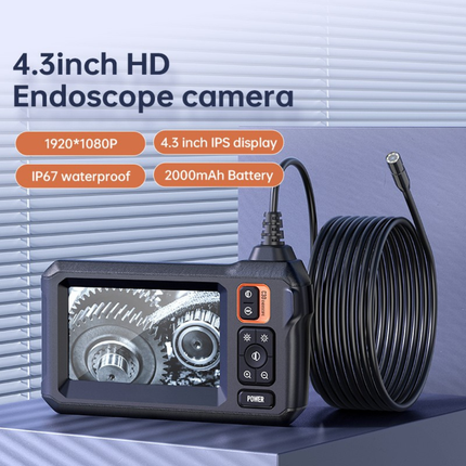 Professional Pipe & Drain Inspection Camera with 4.3-Inch Screen – Waterproof Industrial Endoscope