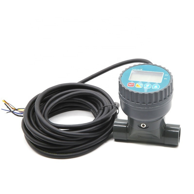 Industrial PVC Flow Sensor 10–150L/min, RS485, 4–20mA, Pulse Output