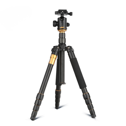 Lightweight Travel Video Tripod & Monopod Combo with Smooth Fluid Head