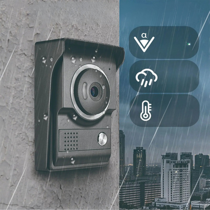 7-Inch TFT LCD Video Intercom System with Handfree Communication, Door Unlock, and Adjustable Settings