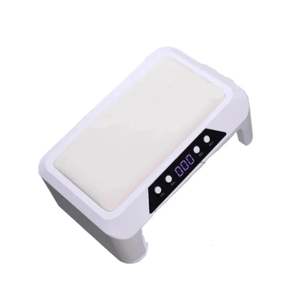 Compact 3-in-1 Nail Lamp Red LED Gel & Glue Curing for Both Hands White