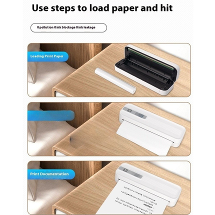 Compact Wireless Thermal Printer – Portable Ink-Free Printing for Documents, Images and Web Pages