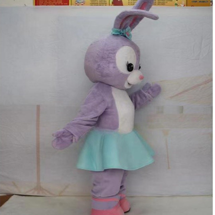 Adult Purple Rabbit Mascot Costume – Oversized Cartoon Bunny Outfit for Festivals, Parties & Events