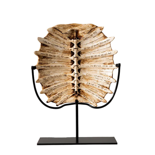 Nature-Inspired Turtle Shell Resin Accent Piece for Home & Office Décor (29.5cm)