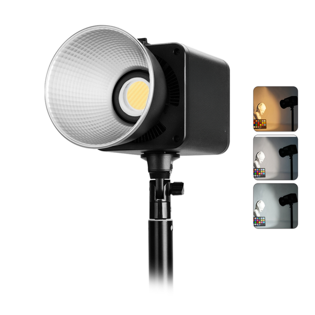 Portable 100W LED Video Light – Adjustable 2700–6500K, High CRI, Rechargeable, Bright COB Fill Light