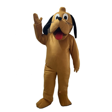 Adult Brown Dog Mascot Costume Plush Full Body Character Suit Unisex Party & Festival Outfit (55cm)