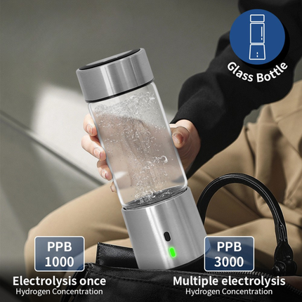 Rechargeable Portable Hydrogen Water Generator Bottle – 300ml High-Concentration Hydrogen Output