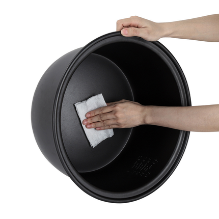 Commercial Stainless Steel Rice Cooker with Non-Stick Inner Pot and Plastic Steamer