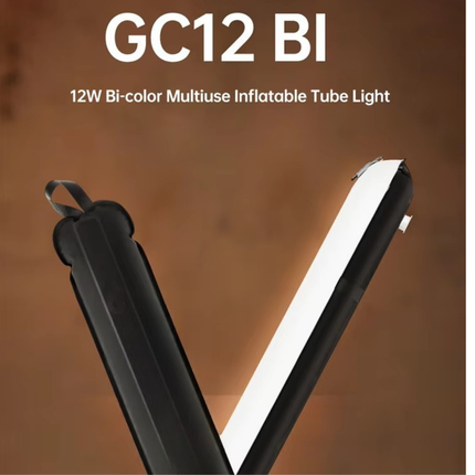 Portable Rechargeable Inflatable LED Tube Light 12W Bi-Colour 2700–6500K Dimmable Photo Video Lighting