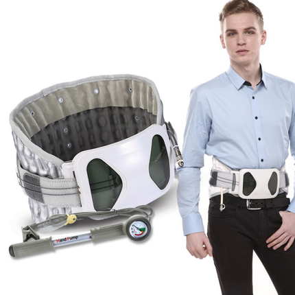 Adjustable Lumbar Support Belt Pulley System for Spine Care and Posture Correction