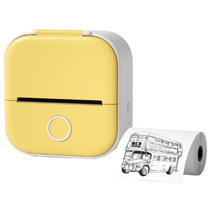 Lightweight Thermal Label Printer with 1000m Roll and Fast Type-C Charging Yellow