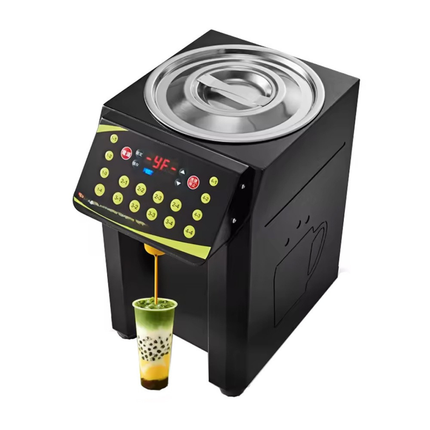 Automatic Fructose Dispenser Machine – 16-Grid Preset Stainless Steel Syrup Allocator (8.5L Capacity)