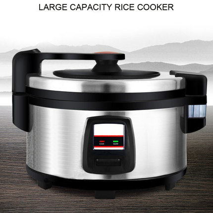 Large Capacity Commercial Rice Cooker with Stainless Steel Body & Non-Stick Inner Pot
