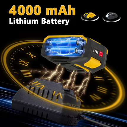 Portable 21V Cordless Brushless Hammer Drill with 26mm Chuck & Dual Batteries