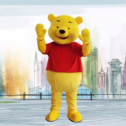 Adult Unisex Cartoon Bear Mascot Costume – Full Body Plush Character Suit with EVA Structure for Parties & Events