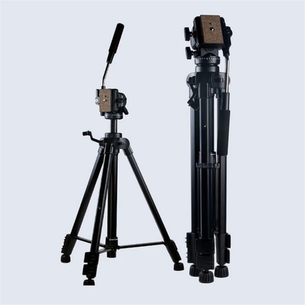 Professional Aluminum Tripod Stand for Video & Digital Cameras – 165cm Extendable, 5kg Load, Flip Lock Legs