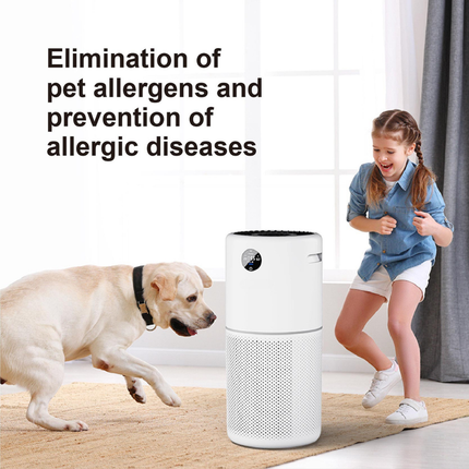 High Airflow Air Purifier with Smart Sensors and UV-C Light 50m² Coverage White