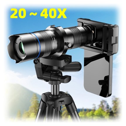 Long-Range Smartphone Telephoto Lens Kit with Tripod Support