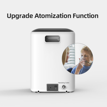 Compact Cordless Oxygen Concentrator Adjustable Flow 1–7L with LCD Touch and Remote
