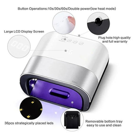 48W Advanced LED Gel Curing Lamp with Touchless Sensor & Adjustable Timer