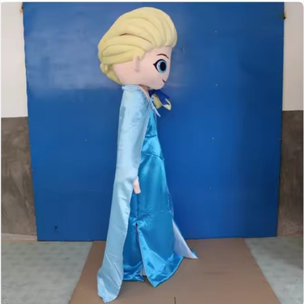 Adult Snow Queen Mascot Costume – Full-Body Ice Princess Character Outfit for Parties & Events