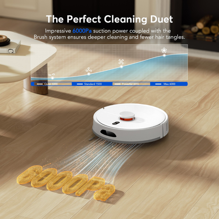 Smart LDS Laser Robot Vacuum Cleaner – Auto Sweep & Vacuum, Slim Design for Home and Apartments