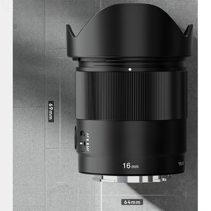 16mm f1.8 Wide Angle Prime Lens E Mount APS C Mirrorless Camera