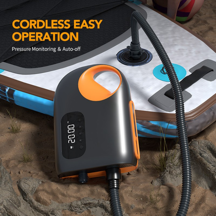 Cordless Electric Air Compressor 300L/min for Paddle Boards, Canoes & Inflatables
