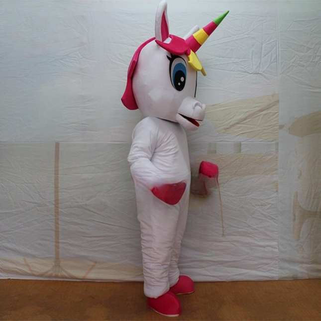 Rainbow Unicorn Mascot Costume for Adults – Full-Body Pony Outfit for Halloween, Festivals & Events