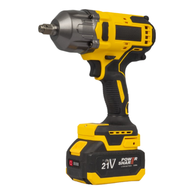 21V Cordless Impact Wrench Heavy Duty Brushless 1/2 Inch Drive with Lithium Battery