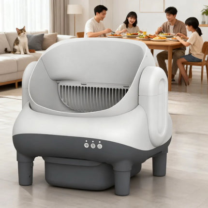 Smart Self-Cleaning Cat Litter System with Mobile App & Detachable Build