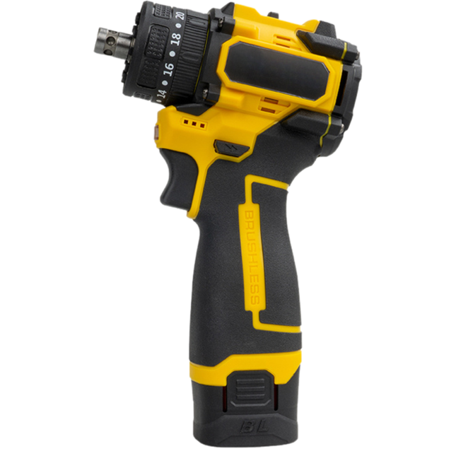 Cordless Industrial Drill Driver Set Brushless Motor Dual Speed 15Ah Battery