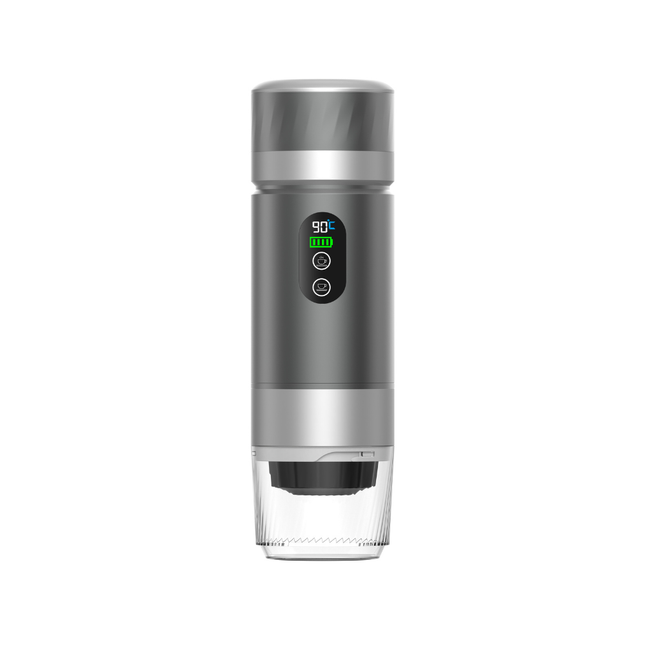 Portable Rechargeable Espresso Maker with Self-Heating Function for Capsules and Ground Coffee