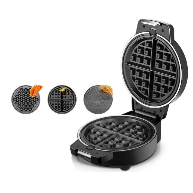 1000W Electric Bubble Waffle Maker, Stainless Steel Nonstick Coating, Compact Home Use Appliance